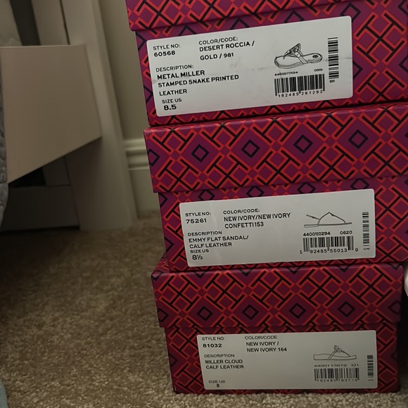 Tory Burch Assorted Shoe Boxes- Empty - Picture 3 of 4